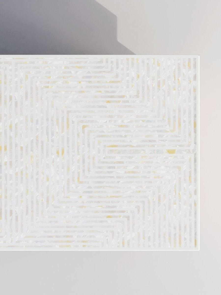 Jodha furniture White Harmony striped mother of pearl inlay rectangular coffee table   by Ashborn furniture - Image 3