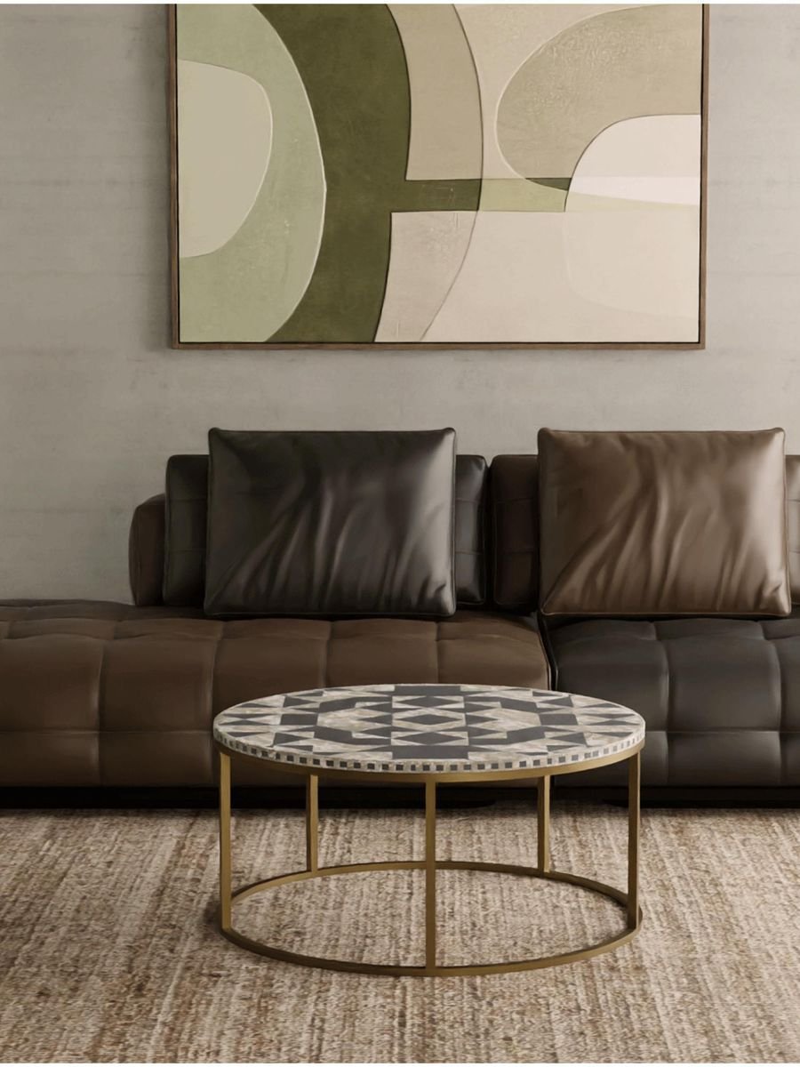 Jodha furniture geometrical coffee table by Ashborn furniture - Image 3