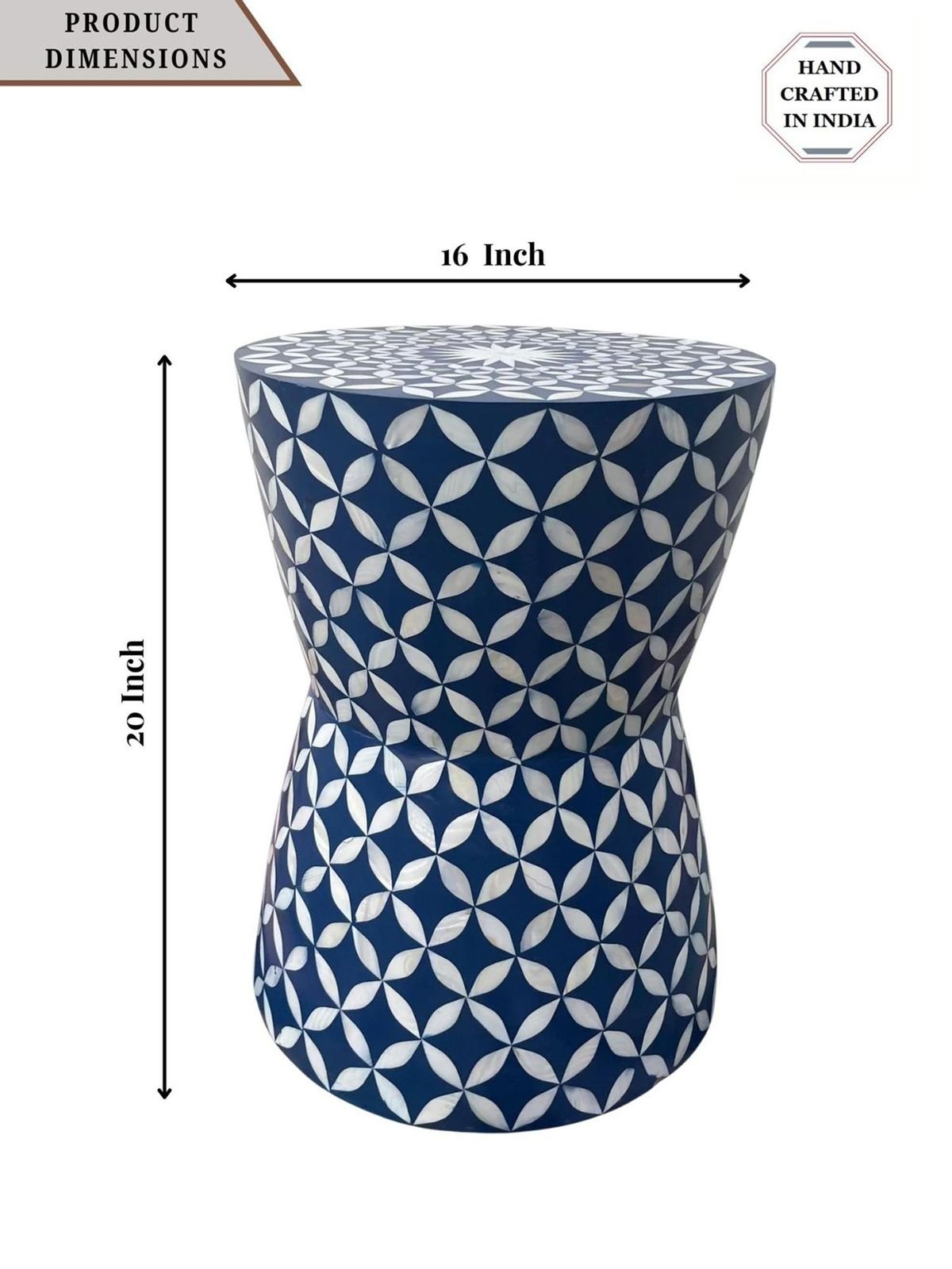 Jodha furniture Geometrical pattern side table by Ashborn furniture - Image 3