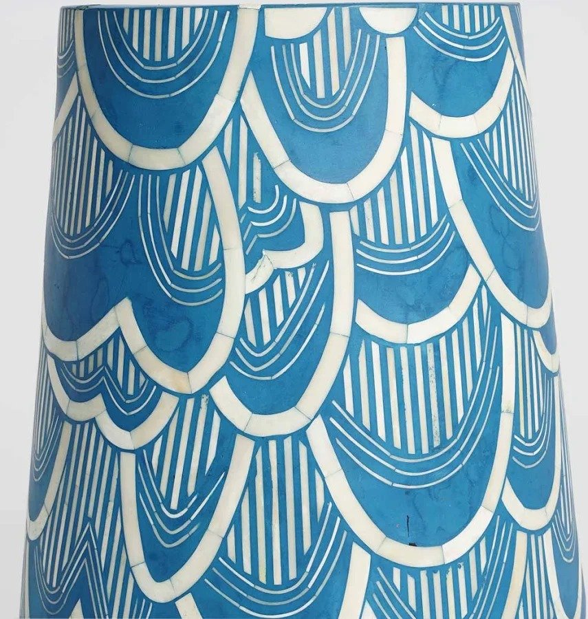 Jodha furniture blue bird bone inlay side table By Ashborn furniture - Image 3