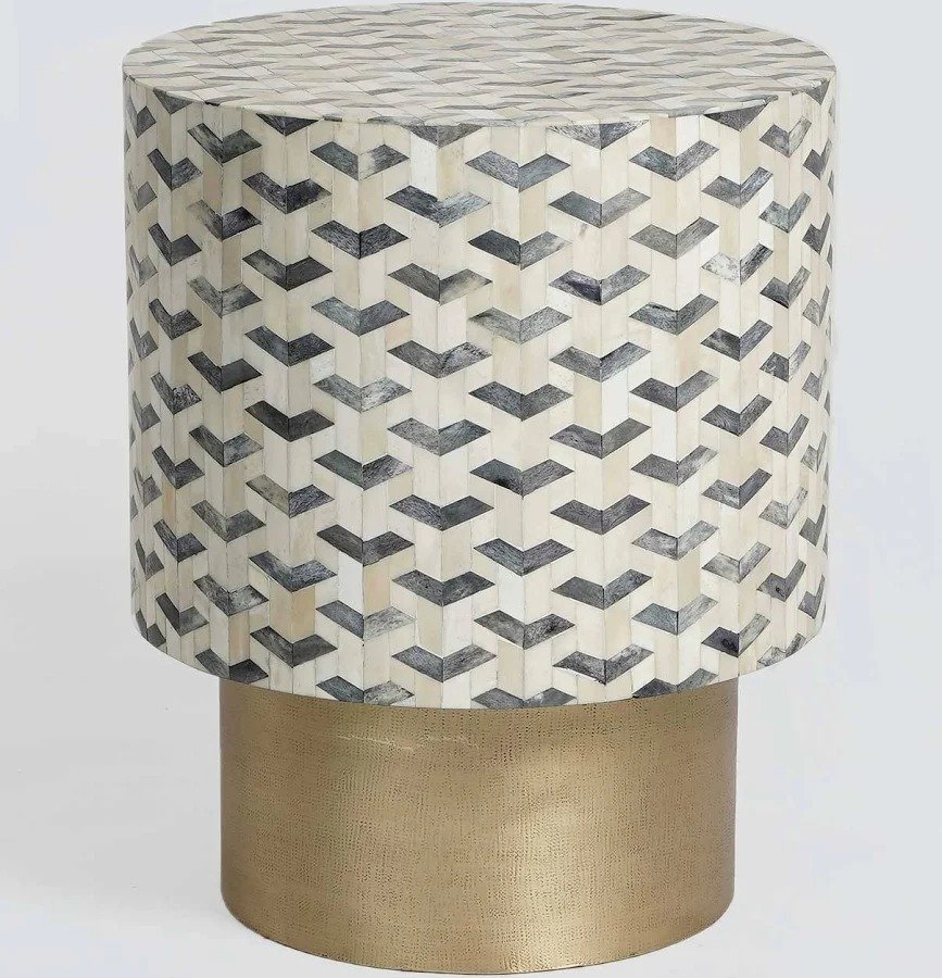 Jodha furniture Artisan bone inlay side table by Ashborn furniture - Image 2