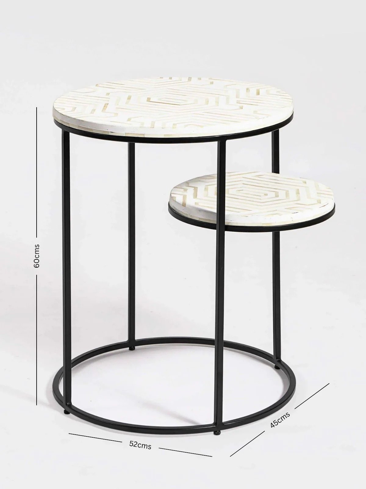 Jodha furniture Luxe mother of pearl side table by Ashborn furniture - Image 3