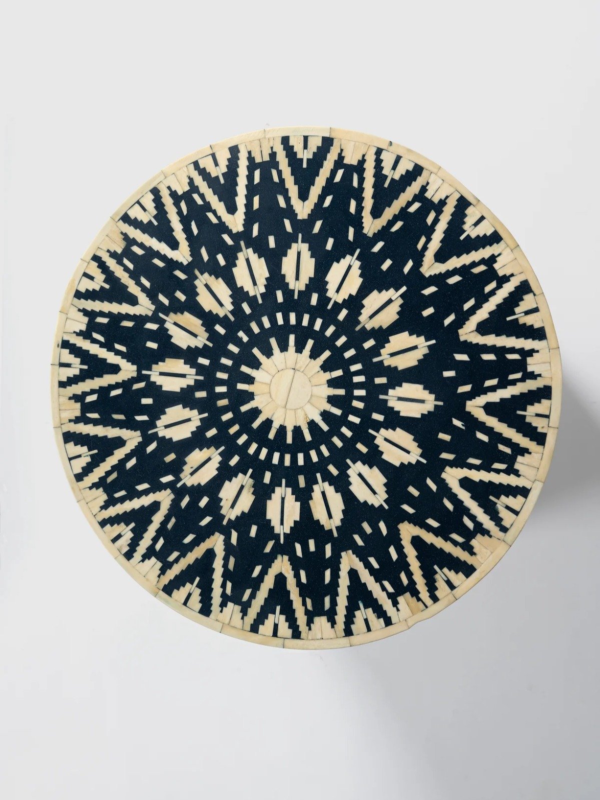 Jodha furniture Ikkat pattern Bone inlay side table by Ashborn furniture - Image 3