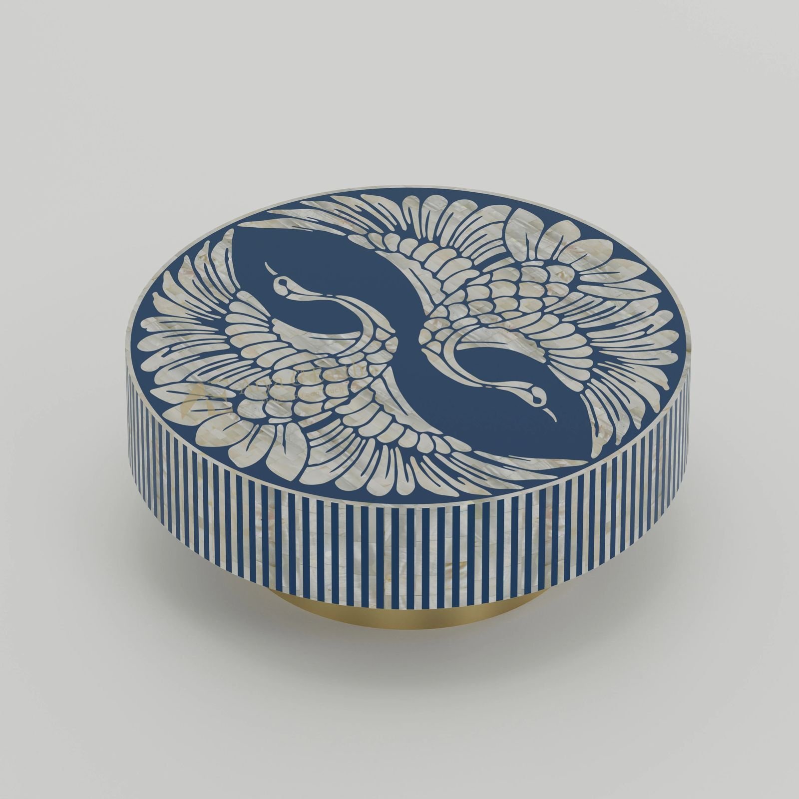  blue sapphire mother of pearl coffee table - Image 2