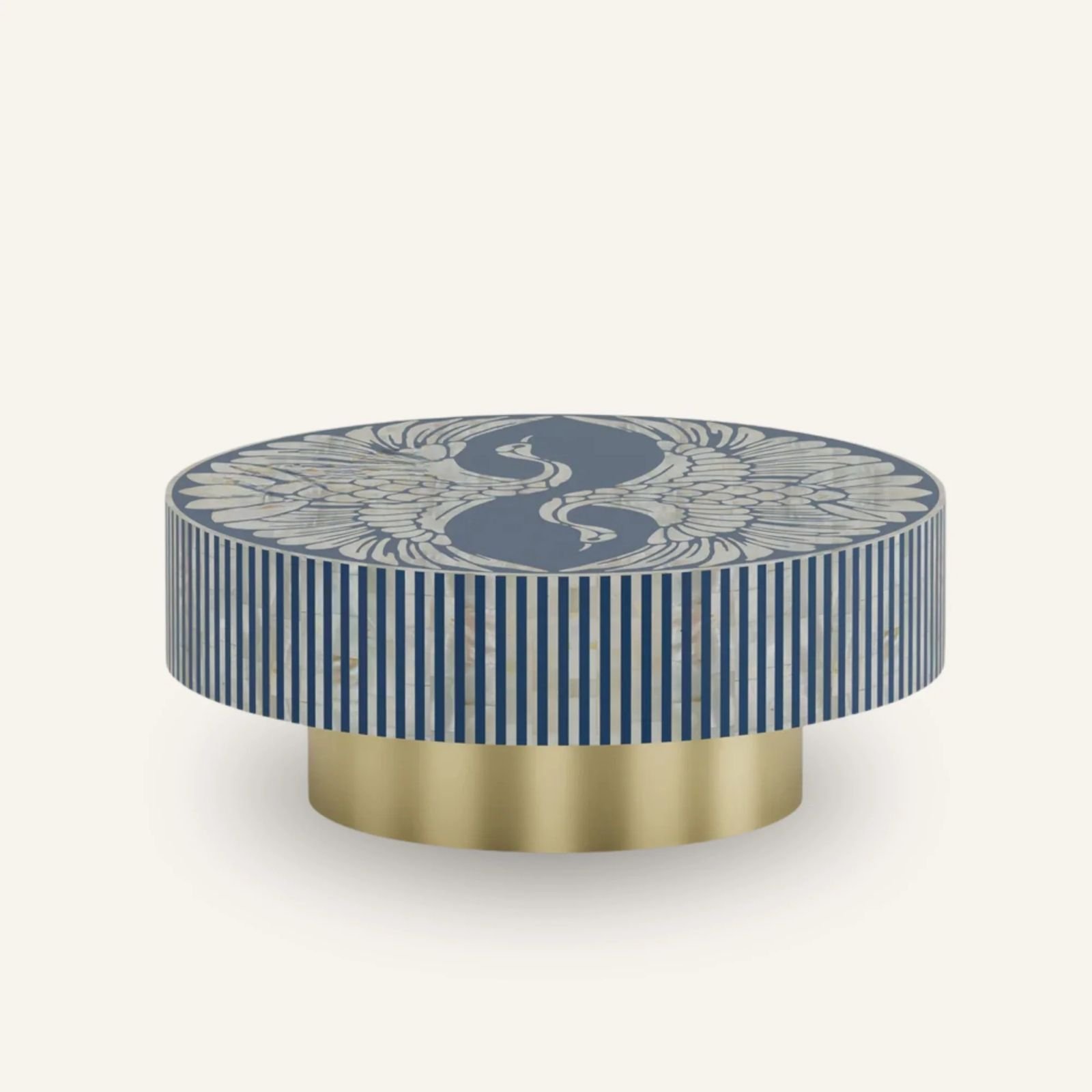  blue sapphire mother of pearl coffee table - Image 3