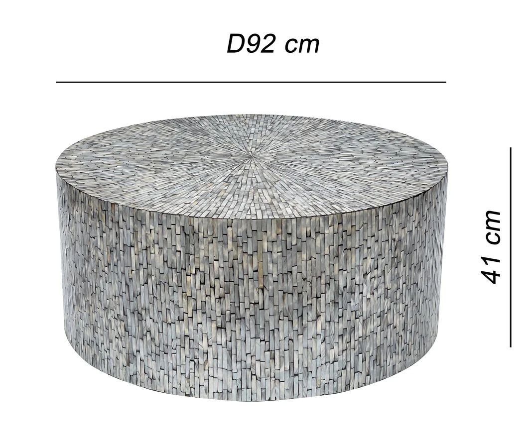glossy mother of pearl coffee table by Ashborn furniture - Image 2