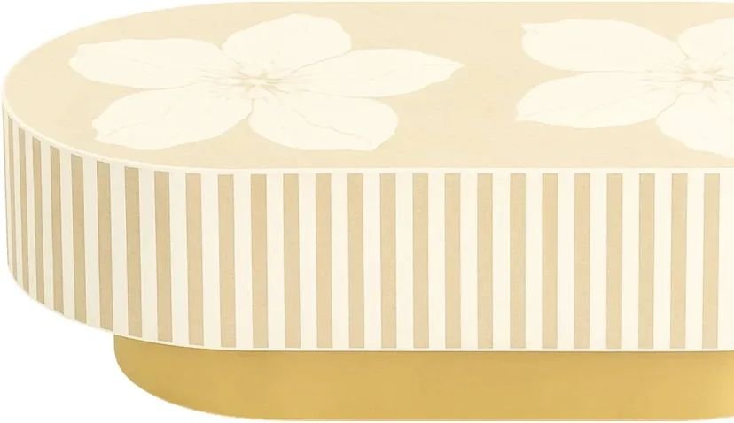 blossom bone inlay coffee table by Ashborn furniture - Image 2