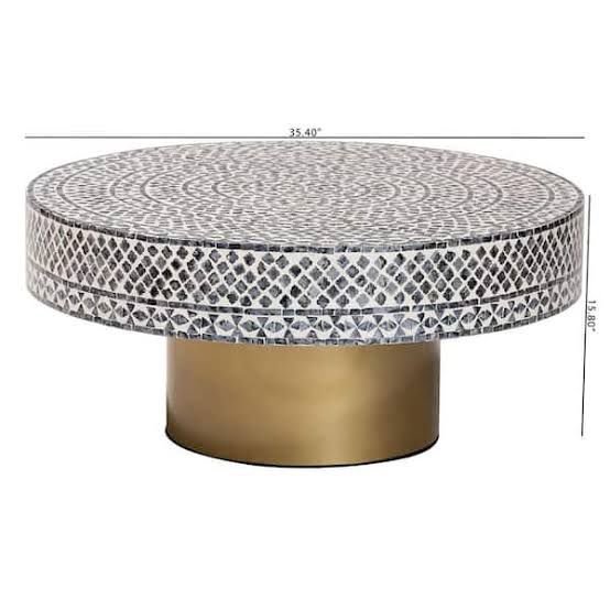 cario mother of pearl coffee table by Ashborn furniture - Image 2