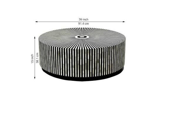 Pearl line mother of pearl coffee table By Ashborn furniture - Image 2