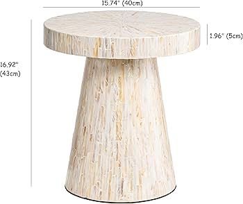 Camellia Mother of pearl side table by Ashborn furniture - Image 2