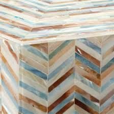 Linear mother of pearl side table by Ashborn furniture - Image 2