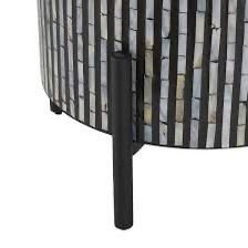Mosaic mother of pearl side table by Ashborn furniture - Image 2