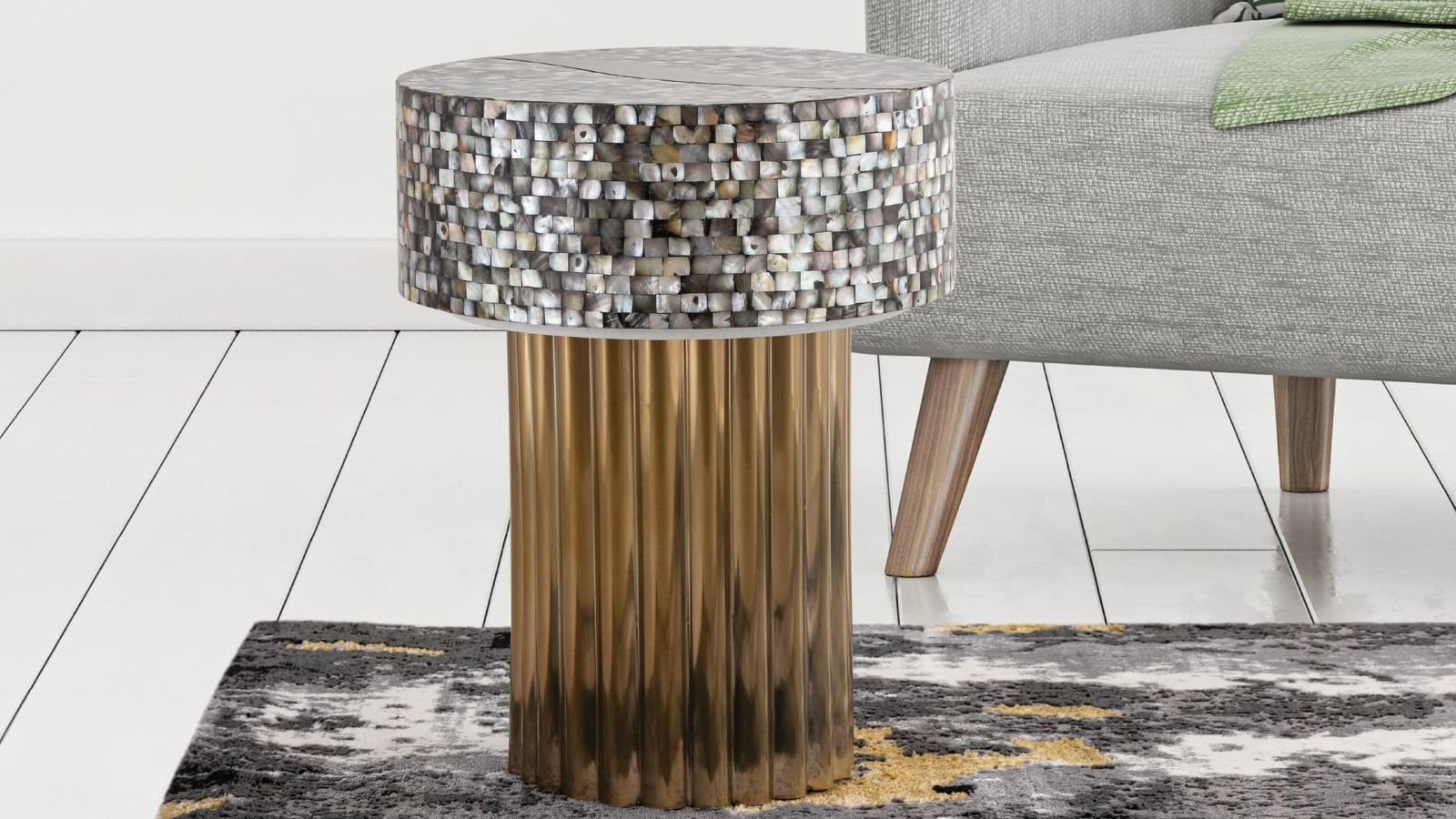 Eden mother of pearl side table - Image 2