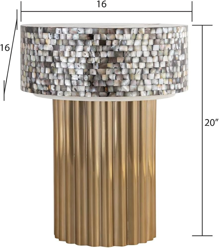 Eden mother of pearl side table - Image 3