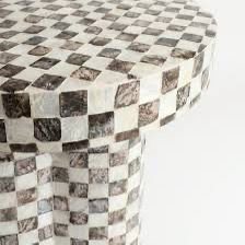 Pearl grid mother of pearl side table By Ashborn furniture - Image 2