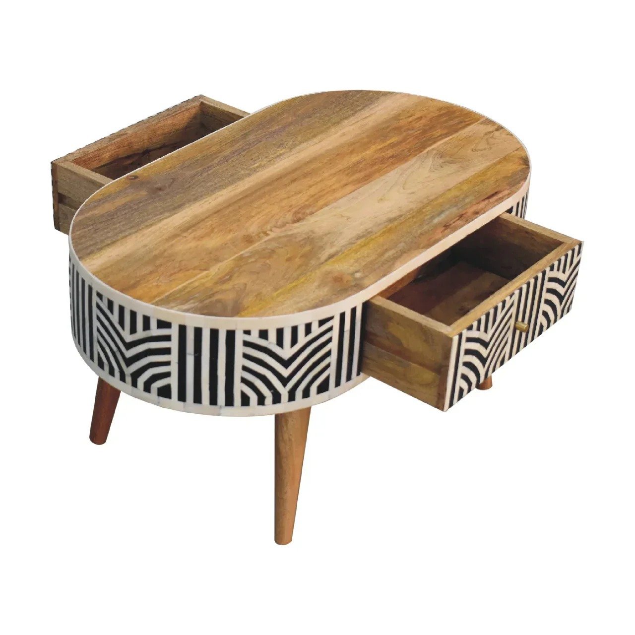 Geometrical pattern Bone inlay console table By Ashborn furniture - Image 5