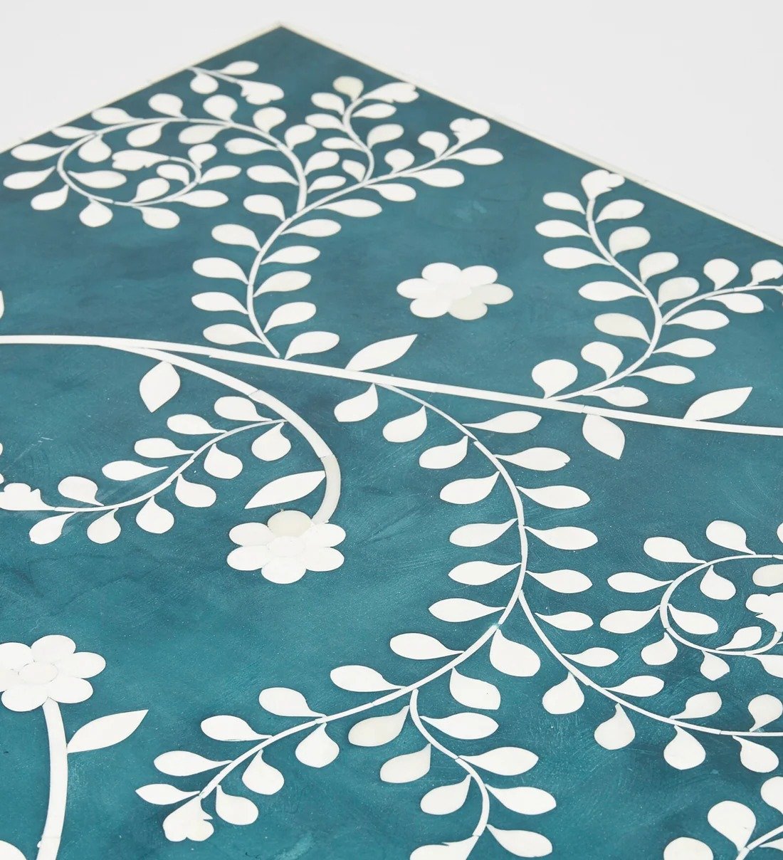 Blue floral bone inlay console table By Ashborn furniture - Image 5