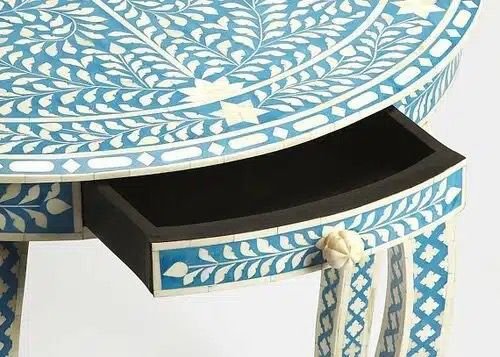 Floral Bone inlay console table By  Ashborn furniture - Image 2