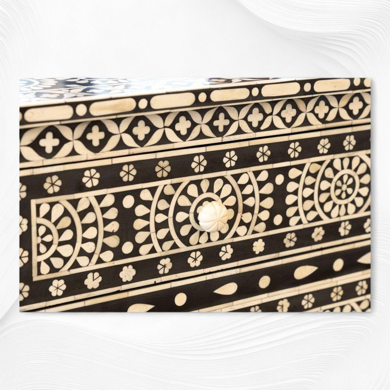 Eclipse bone inlay chest of drawer by Ashborn furniture - Image 2