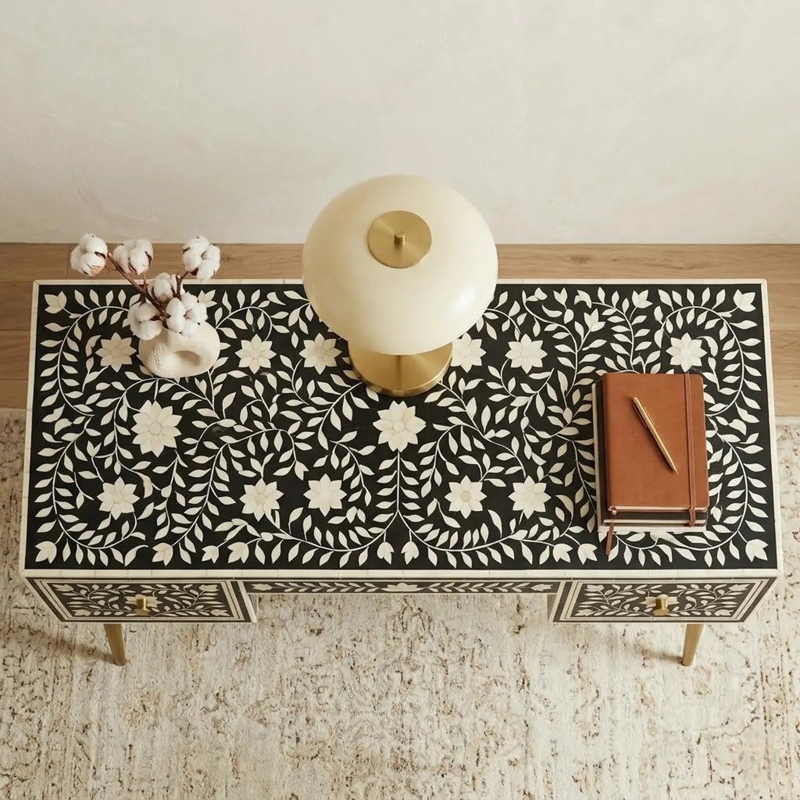 Elite bone inlay study table by Ashborn furniture - Image 3