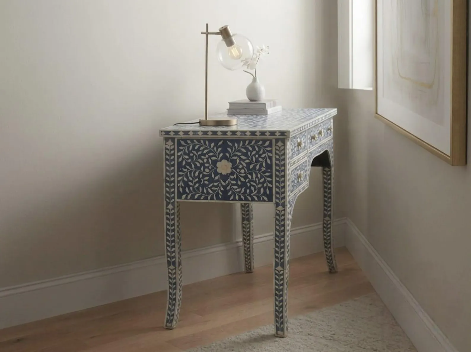 Willow bone inlay study table by Ashborn furniture - Image 2