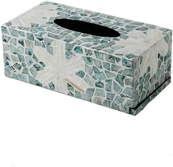  Breezy Blue Diamond Tissue box by Ashborn furniture - Image 2