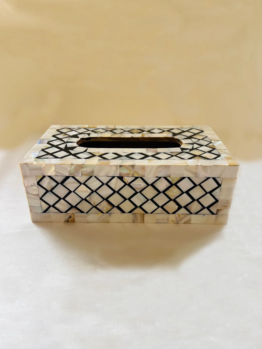 Grace Tissue Box in Mother of pearl by Ashborn furniture - Image 2